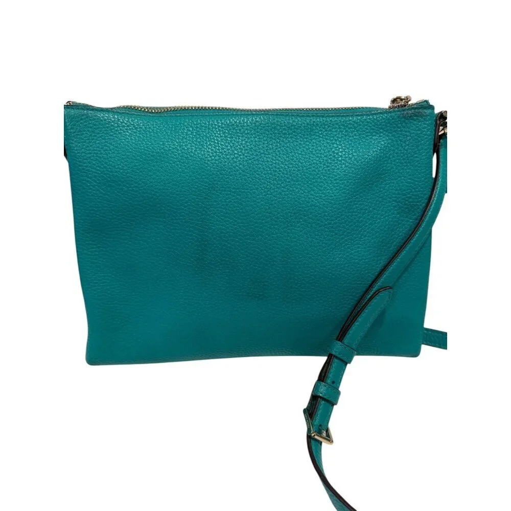 Kate Spade Women's Polly Crossbody Bag Turquoise Logo Pockets